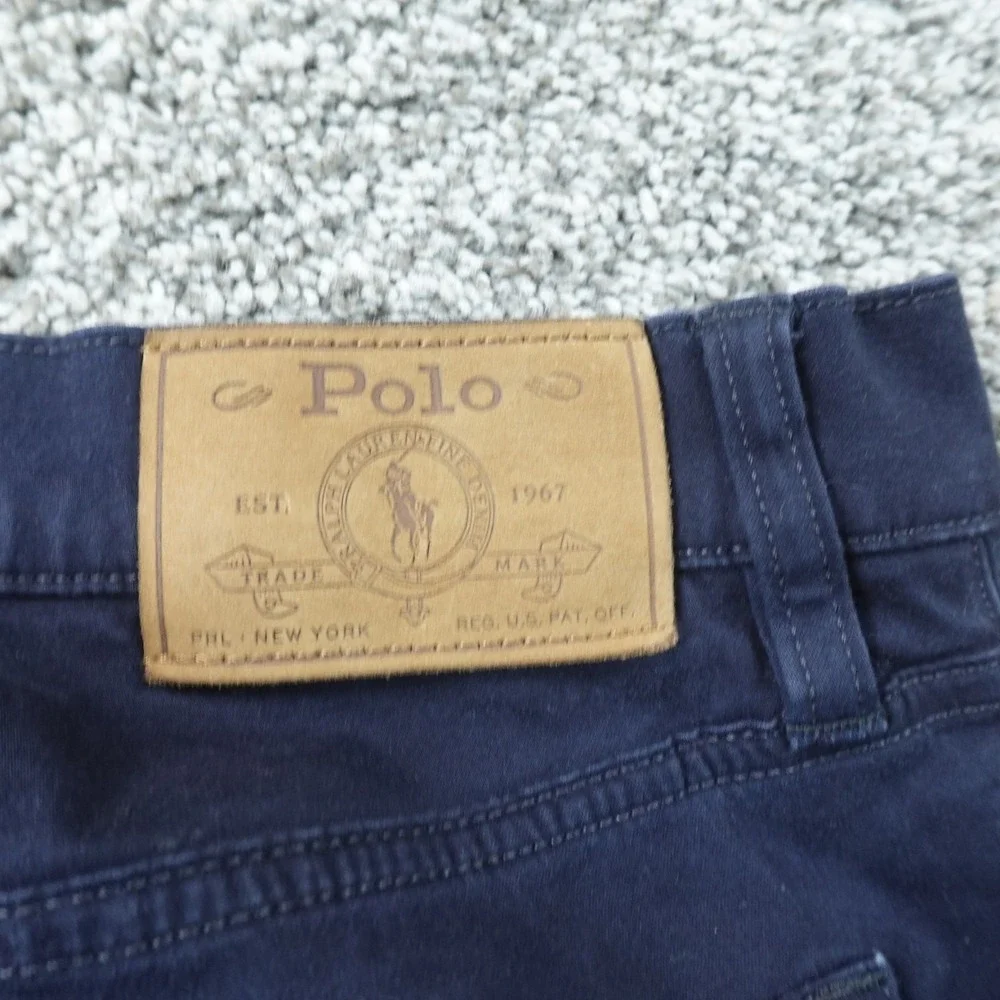 Polo Ralph Lauren Jeans Mens 34X30 Blue Denim Pants Varick Slim Straight Stretch